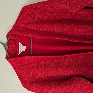 Allison Daley | Red Sparkle Cardigan Size Large